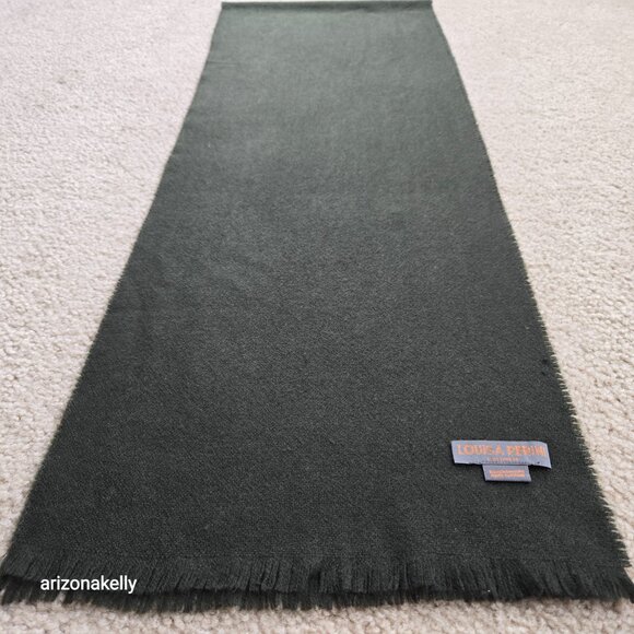 DARK GREEN Cashmere Scarf Louisa Pernini - Picture 7 of 9